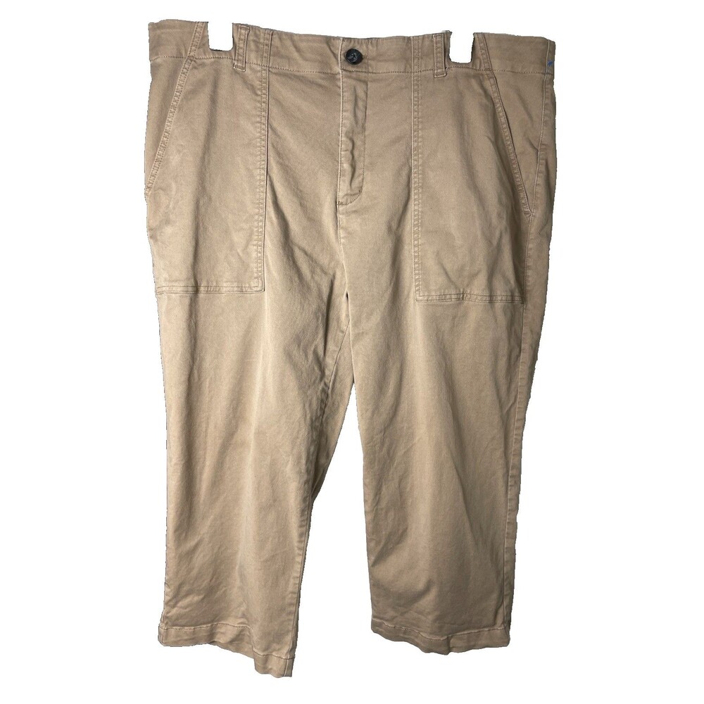 Terra & Sky Woman's Khaki Color Capri Pants Plus Size 20W